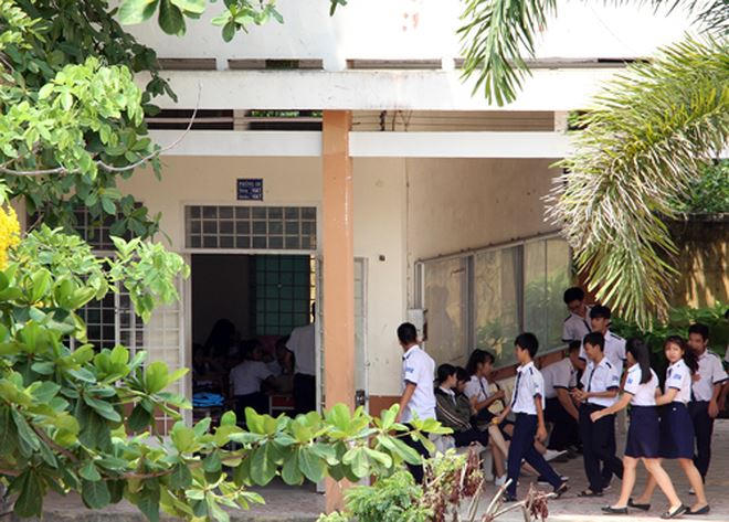 Học sinh trường THPT Long Thới (huyện Nhà Bè, TP HCM). Ảnh: Mạnh Tùng.