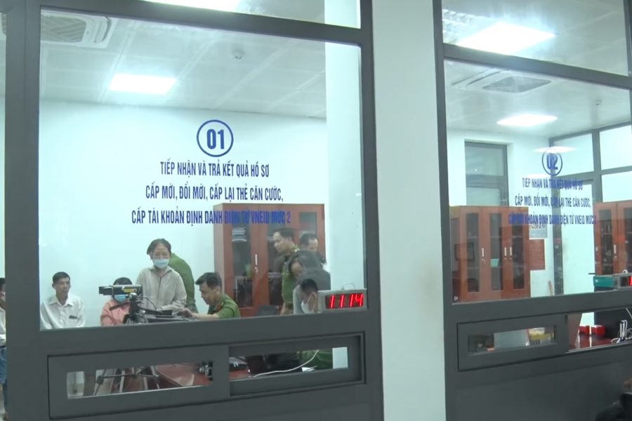 Công an tỉnh Bình Dương thông báo 15 địa điểm làm căn cước, tài khoản định danh điện tử.