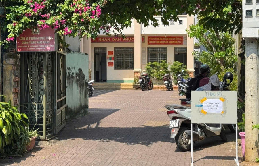 Trụ sở Công an phường Quang Trung. Ảnh: P.H