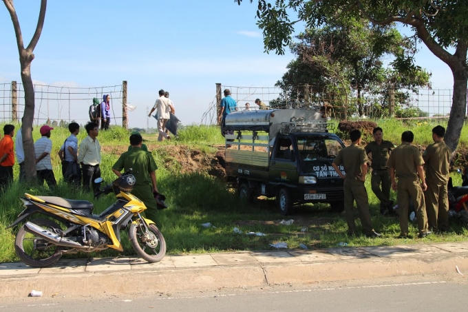 Hiện trường nơi xảy ra vụ việc.