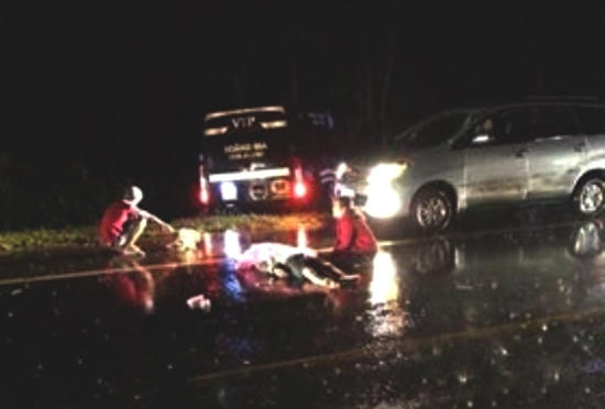 Hiện trường vụ tai nạn.