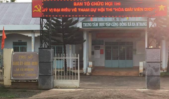 Trụ sở UBND xã Ea Mnang, nơi ông Hoa từng làm trưởng công an xã.
