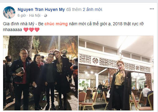 Huyền My gửi lời chúc mừng năm mới tới mọi người.