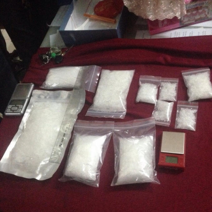 Tang vật thu giữ trong chuyên án (ảnh công an cung cấp).