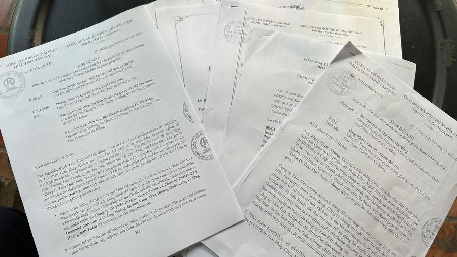 Công ty CP Giải pháp khách sạn Tâm Đạt có đơn gửi các cơ quan chức năng.