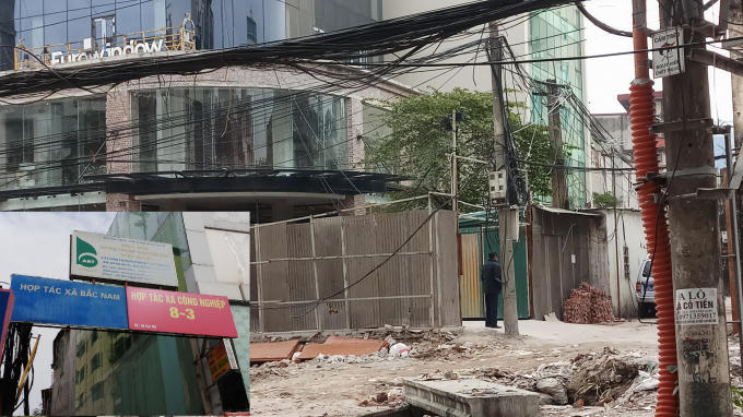 Bãi trông giữ xe trong công trình đang xây dựng của Hợp tác xã công nghiệp 8/3.