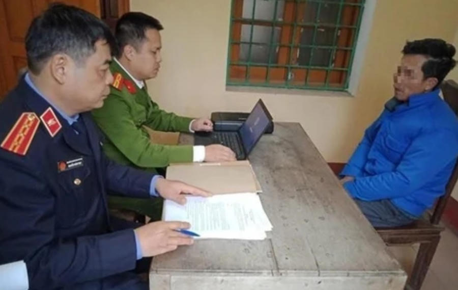 Đối tượng Nhất tại cơ quan Công an.