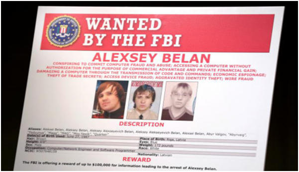 Alexsey Belan, một trong những tin tặc bị FBI truy nã. (Ảnh: Reuters)