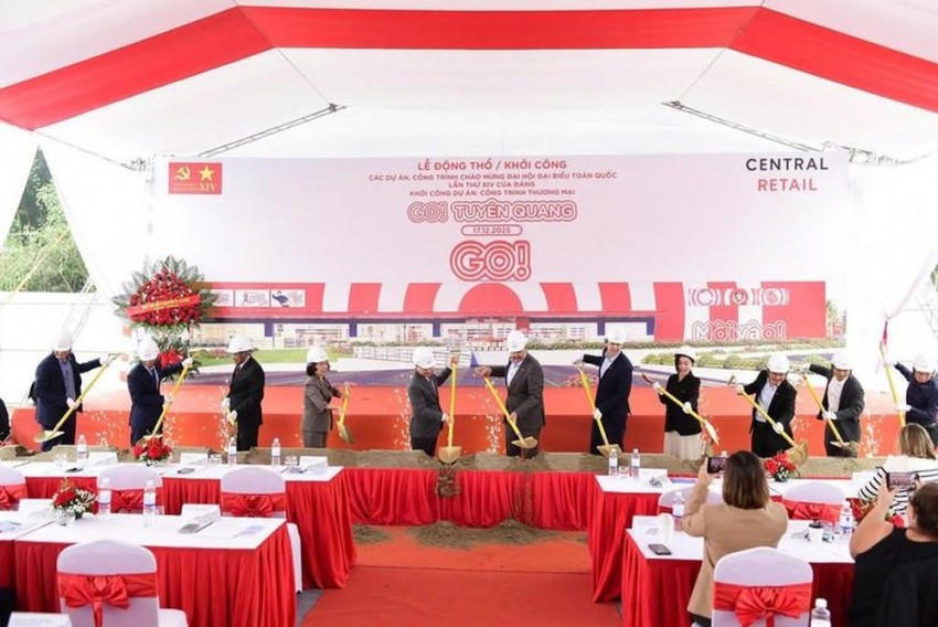 Nghi thức động thổ, khởi công khu thương mại Go! Tuyên Quang.