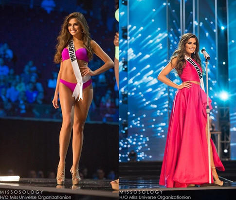Thí sinh Argentina xinh đẹp trong trang phục bikini và dạ hội