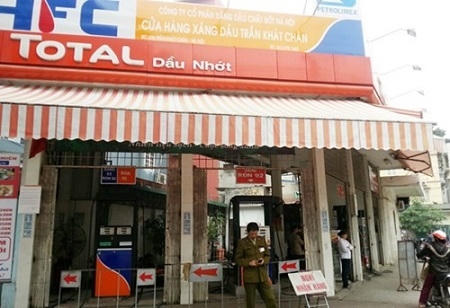 Cửa hàng xăng dầu 436 Trần Khát Chân, quận Hai Bà Trưng, TP Hà Nôi là một trong hai cây xăng bị phát hiện gắn chíp điện tử.