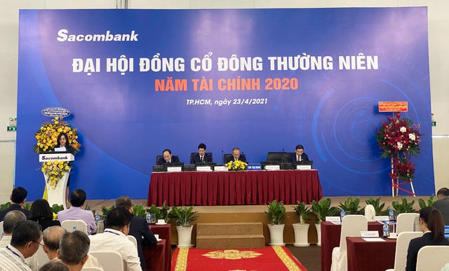 Đại hội đồng cổ đông thường niên Sacombank tổ chức tại TP.HCM (Ảnh: Đại Việt).