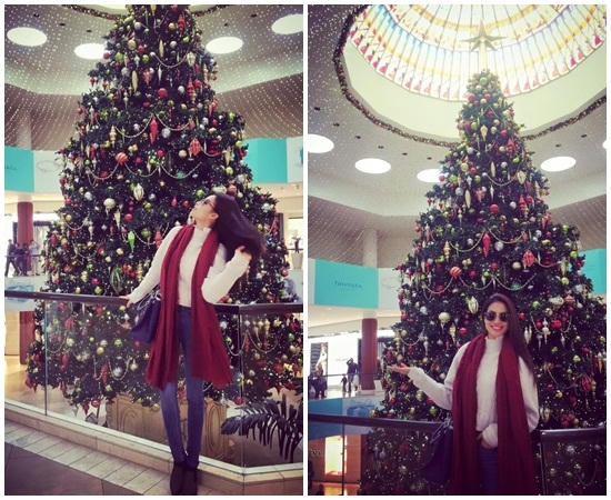 Mặc d&ugrave; kh&ocirc;ng đi s&acirc;u v&agrave;o trong cuộc thi Hoa hậu Ho&agrave;n vũ 2015 nhưng Phạm Hương vẫn rất lạc quan, vui vẻ. C&ocirc; đang vui chơi v&agrave; tận hưởng kh&ocirc;ng kh&iacute; Gi&aacute;ng sinh ở trời T&acirc;y để giảm stress trong những ng&agrave;y thi &aacute;p lực vừa qua.