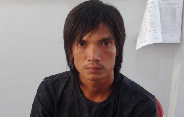 Nghi phạm tại cơ quan điều tra. Ảnh: C.A.