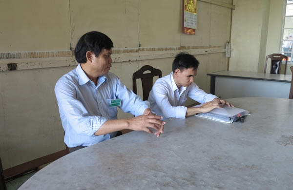 Nam sinh khiếm thị tại Đà Nẵng. (Ảnh: Công an TP Đà Nẵng)