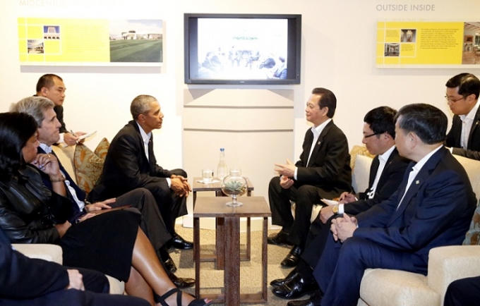 Thủ tướng Nguyễn Tấn Dũng hội kiến với Tổng thống Obama.