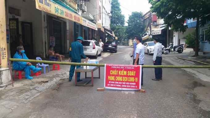 Chốt kiểm dịch trên địa bàn TP Thanh Hóa.