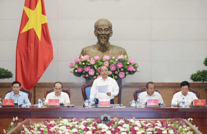 Thủ tướng Chính phủ phát biểu tại buổi làm việc.