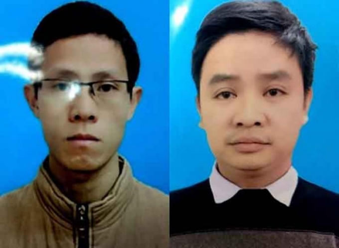 Đối tượng Quân và Điệp tại cơ quan công an (Ảnh: CAND)
