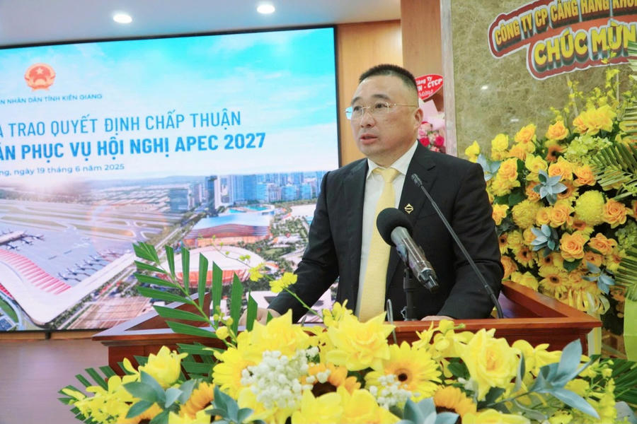 Ông Trần Minh Sơn - Phó chủ tịch HĐQT Sun Group phát biểu