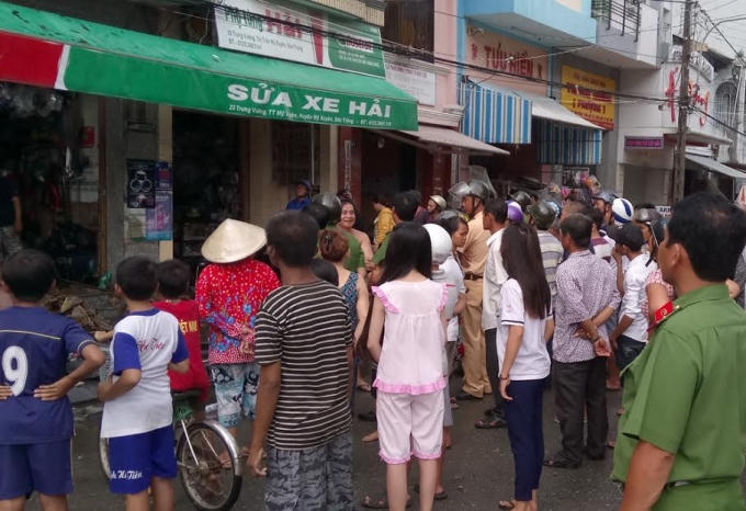 Hiện trường xảy ra vụ cháy.