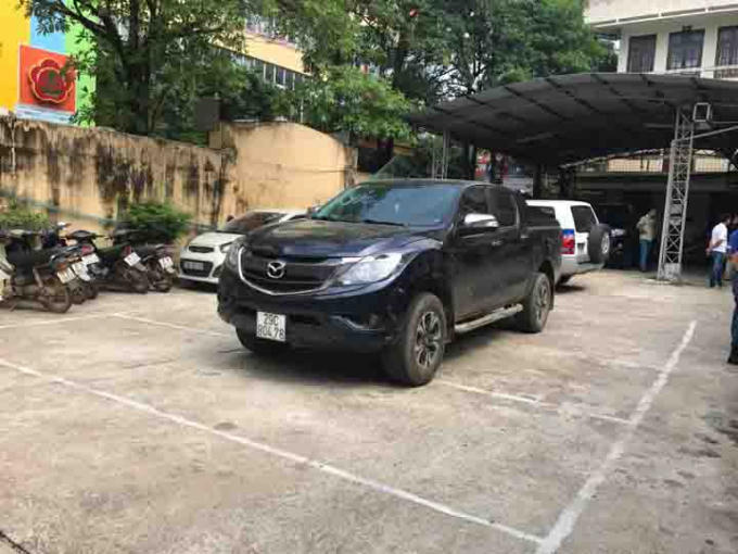 Chiếc xe của đối tượng vận chuyển ma túy.