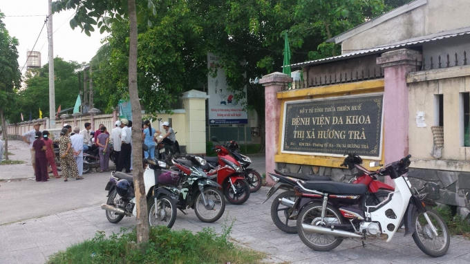 BV Đa khoa TX Hương Trà nơi xảy ra vụ việc.