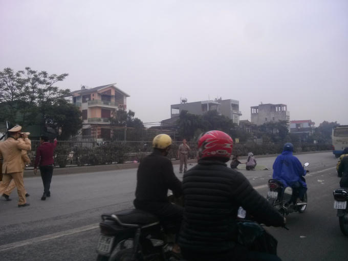 Hiện trường vụ tai nạn.