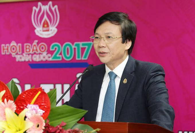 Ông Hồ Quang Lợi, Phó Chủ tịch Hội Nhà báo Việt Nam, phát biểu tại hội thảo