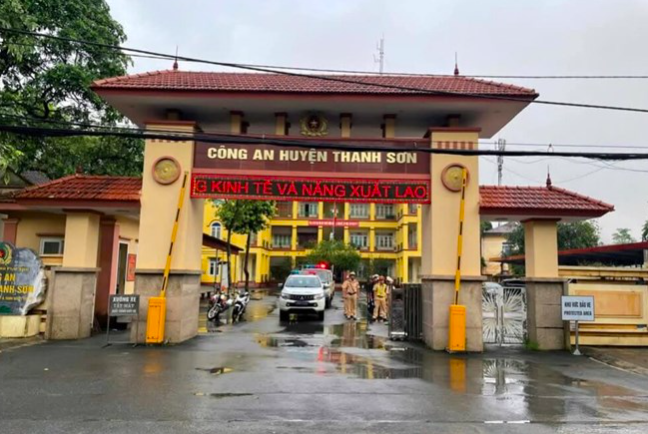 Trụ sở Công an huyện Thanh Sơn cũ là 1 trong 3 điểm tiếp nhận hồ sơ cấp lại, cấp đổi GPLX tại Phú Thọ từ ngày 1.3. Ảnh: Công an huyện Thanh Sơn.