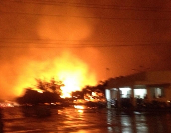 Hiện trường vụ cháy.