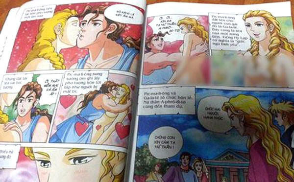 Hình ảnh bị cho là nhạy cảm trong cuốn "Anh hùng Héc- quyn".