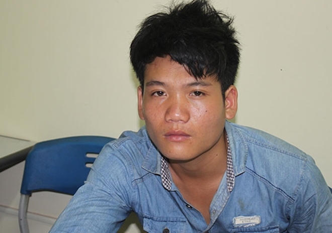 Đối tượng Đạt tại cơ quan điều tra.