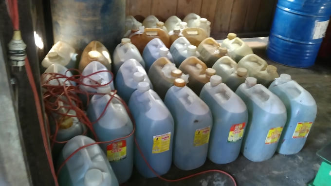 Số xăng dầu phát hiện tại nhà Thảo