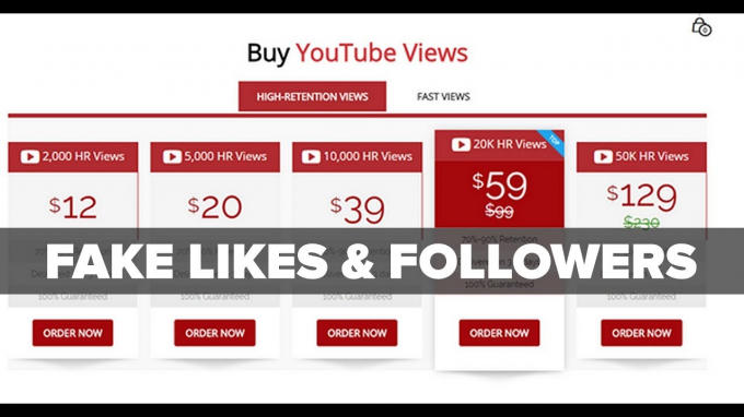 Một trang web quảng cáo “thổi” view, lượt like và số người theo dõi trên kênh YouTube.