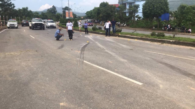Hiện trường nơi xảy ra vụ tai nạn.