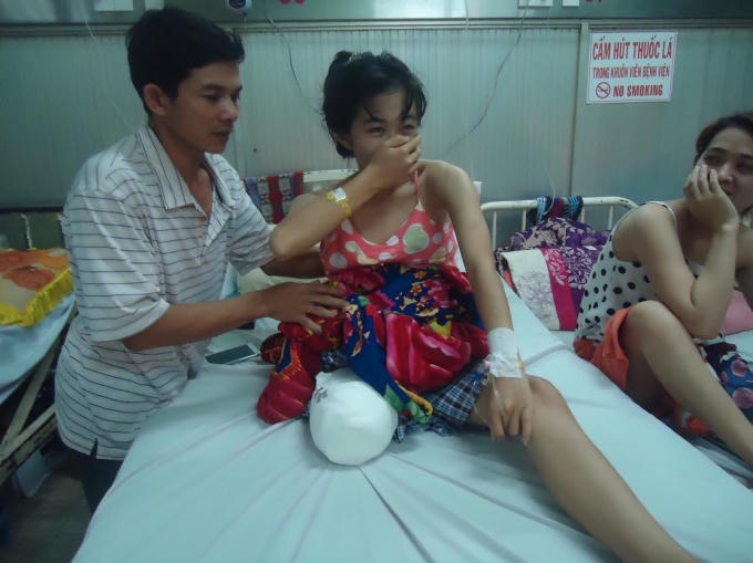 Nữ sinh đang điều trị tại Bệnh viện Chợ Rẫy.