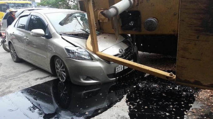 Vụ tai nạn rất may không xảy ra tử vong.