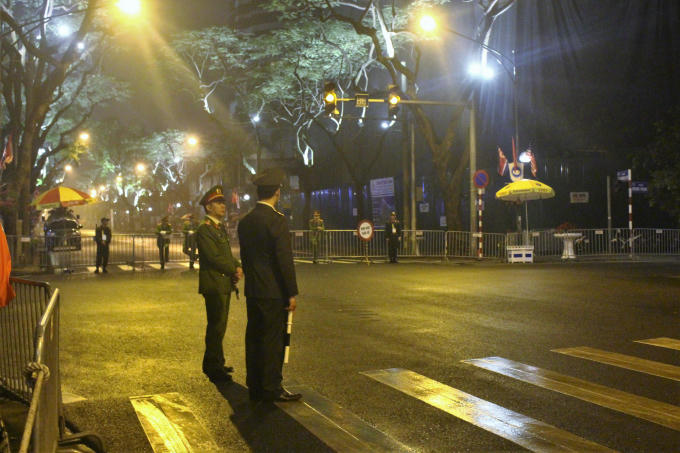 Lực lượng an ninh tại khách sạn Melia luôn luôn túc trực.