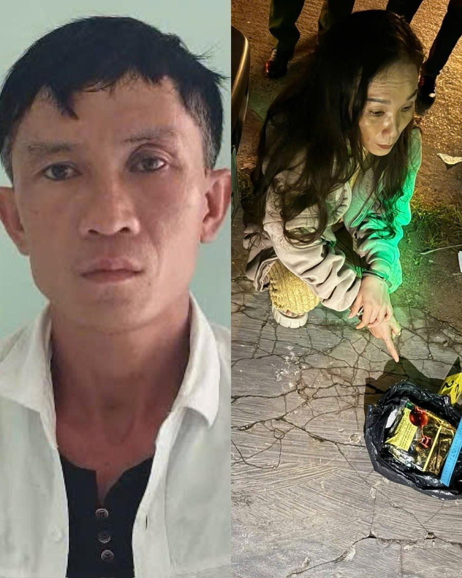 Các bị can Phạm Huyền Trân và Trần Văn Lộc (từ phải qua)