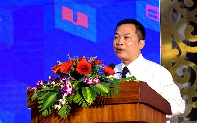 Đồng chí Võ Văn Hưng - Phó Bí thư Tỉnh ủy, Chủ tịch UBND tỉnh Quảng Trị phát biểu tại Hội nghị.