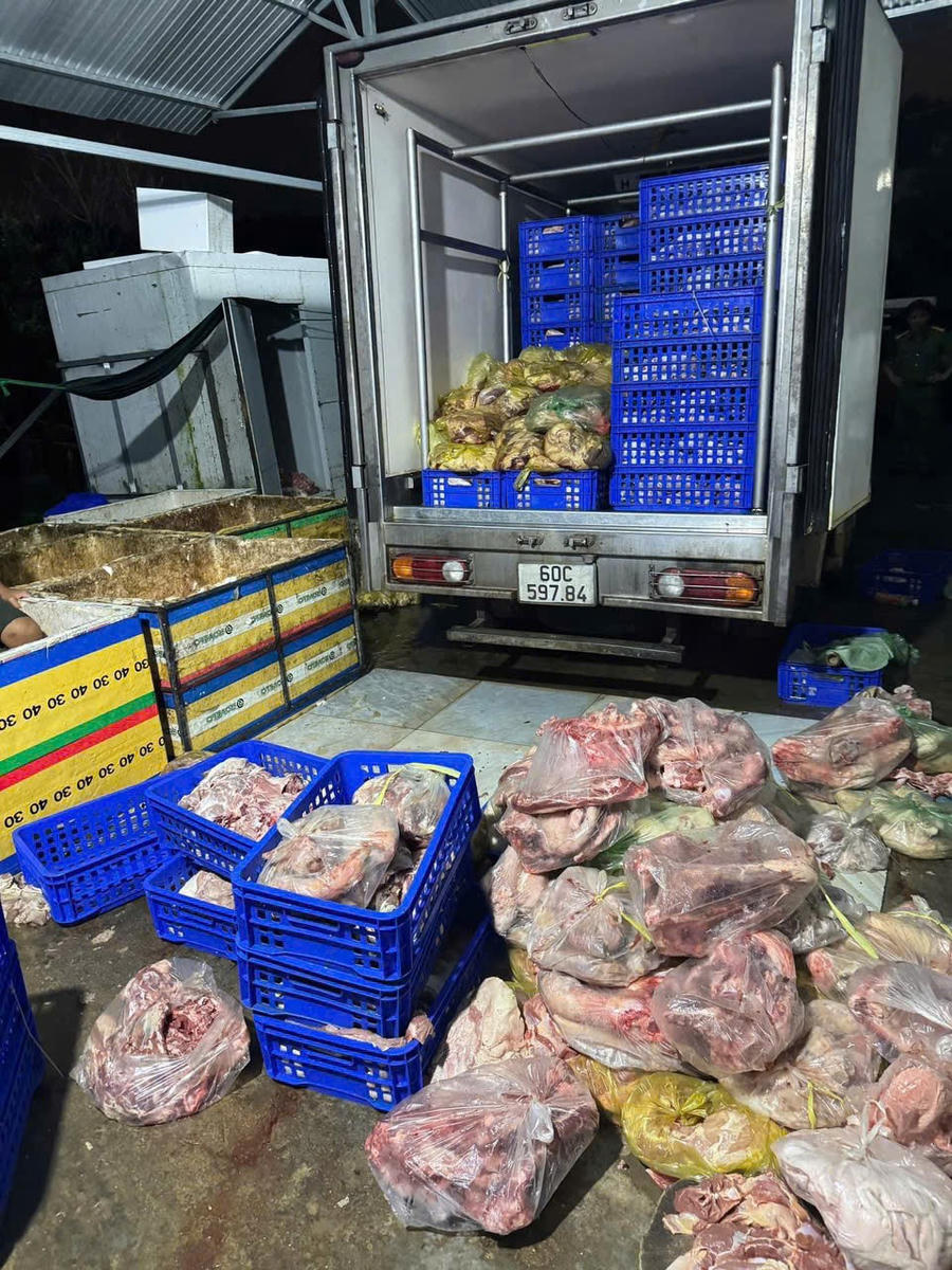 Thịt heo bốc mùi được thu gom sau đó bán cho các cơ sở chế biến giò, chả, lạp xưởng, xúc xích, thức ăn cho người trên địa bàn tỉnh Đồng Nai và tỉnh Bình Dương.