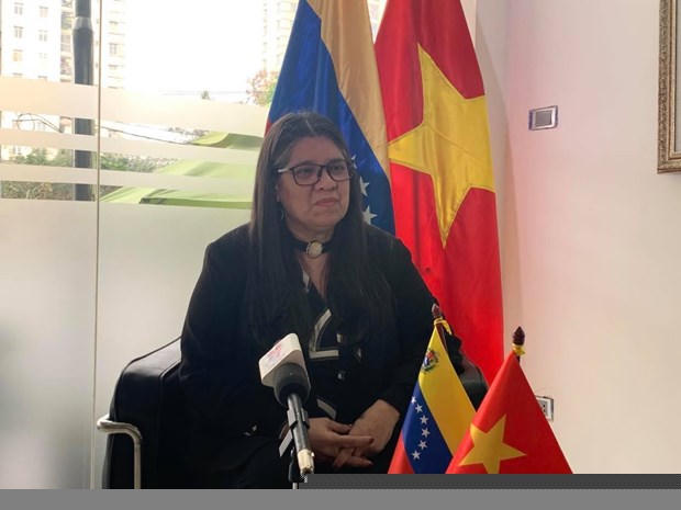 Đại sứ Venezuela tại Việt Nam, bà Tatiana Josefina Pugh Moreno. (Nguồn: Vietnam+)