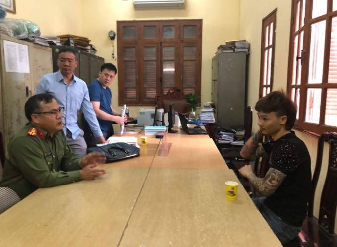 Ngô Bá Khá tại cơ quan công an