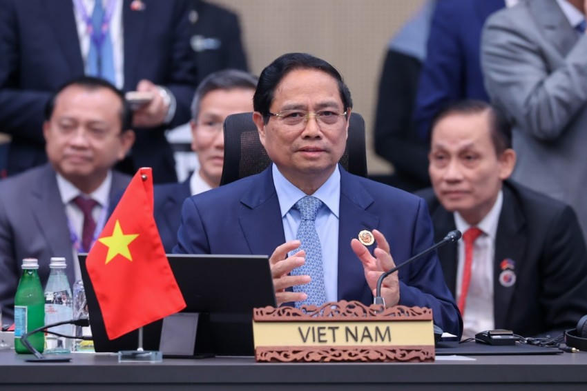 Cùng lãnh đạo các nước ASEAN và Tổng thống Hoa Kỳ Donald Trump tham dự Hội nghị Cấp cao ASEAN - Hoa Kỳ lần thứ 13, Thủ tướng Phạm Minh Chính đề xuất 4 định hướng lớn trong hợp tác ASEAN - Hoa Kỳ - Ảnh: VGP/Nhật Bắc