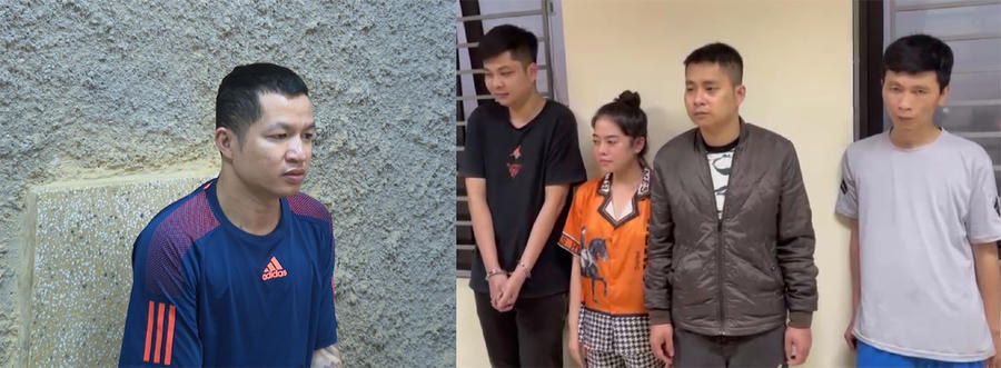 Các đối tượng mua bán ma túy bị bắt giữ. (Ảnh: Công an Thanh Hoá)