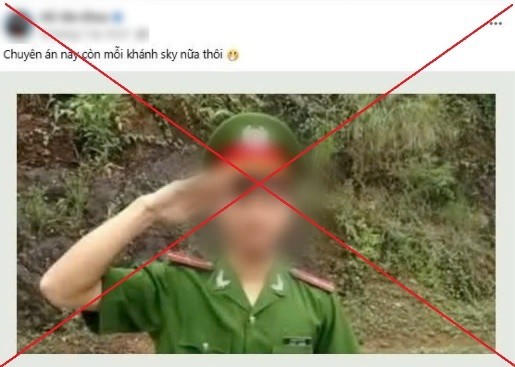 Hình ảnh đăng tải sai sự thật trên mạng xã hội.
