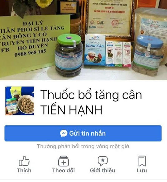 Thảo dược tăng cân dành cho người gầy của bà Nguyễn Thị Hạnh bị tố bán hàng kém chất lượng?