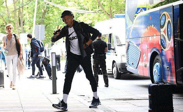 Các cầu thủ Pháp đã có mặt tại khách sạn nơi đóng quân ở thủ đô Moscow trước khi bước vào trận chiến gặp Croatia trong khuôn khổ chung kết World Cup 2018.