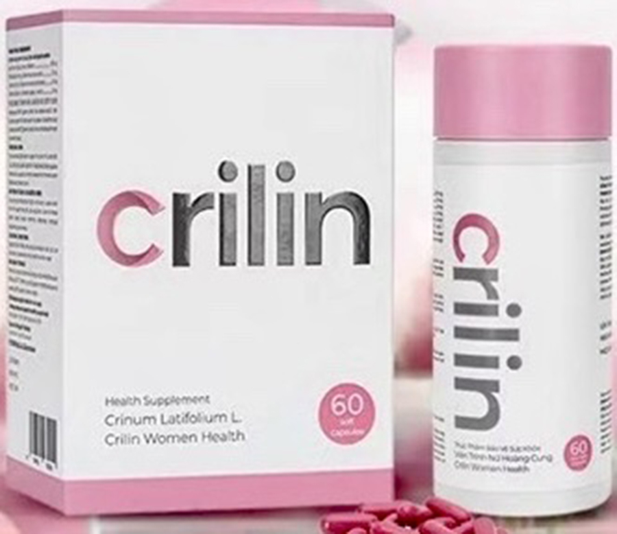 Thực phẩm bảo vệ sức khỏe Viên trinh nữ hoàng cung Crilin Women Health được quảng cáo như thuốc chữa bệnh. (Ảnh: vfa.gov.vn)